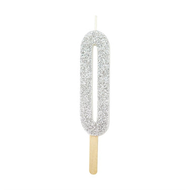 Vela Prateada Glitter 0 - PME